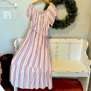 SOLD Off shoulder maternity dress